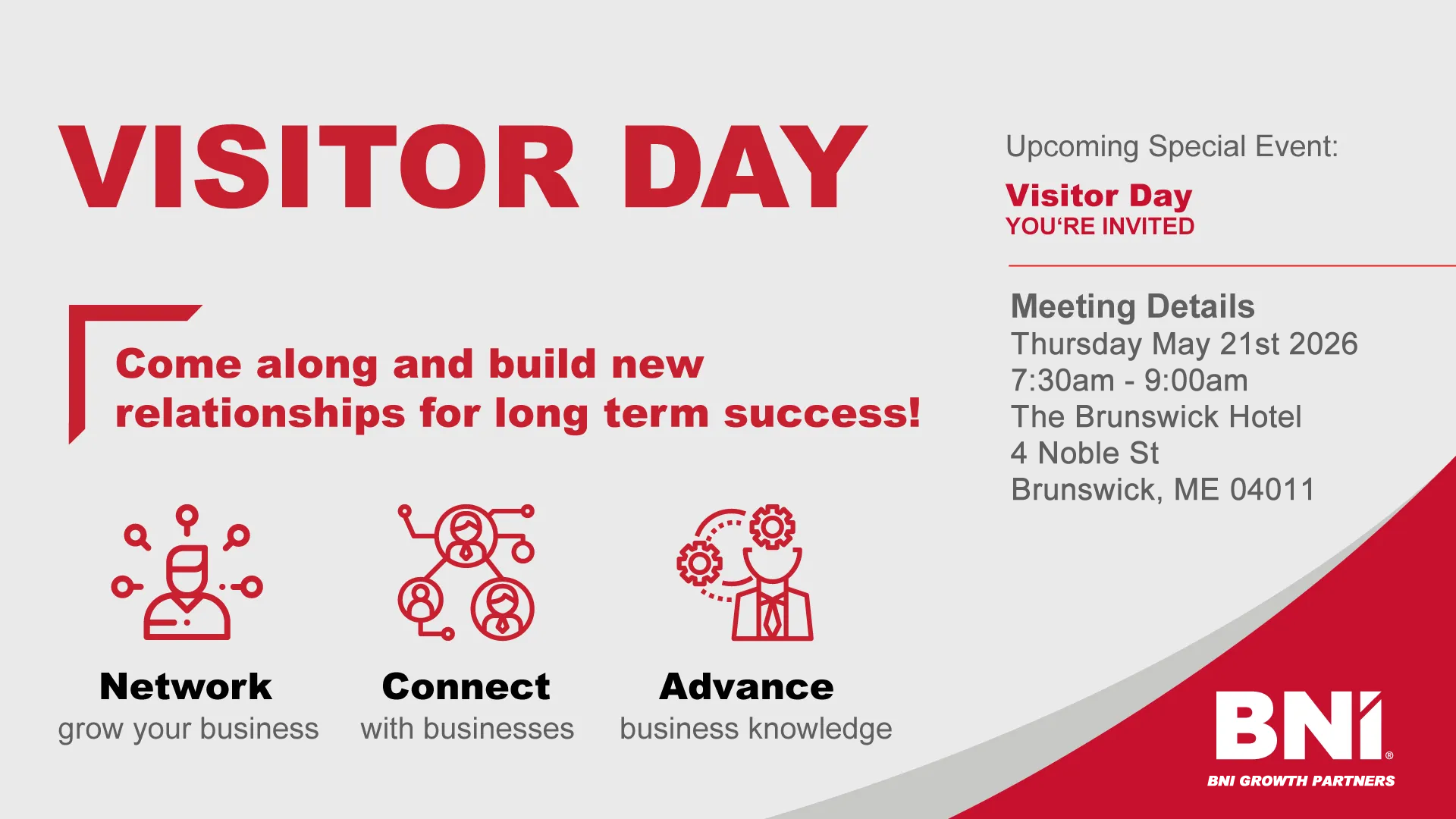 Visitors Day 052126 | BNI Growth Partners